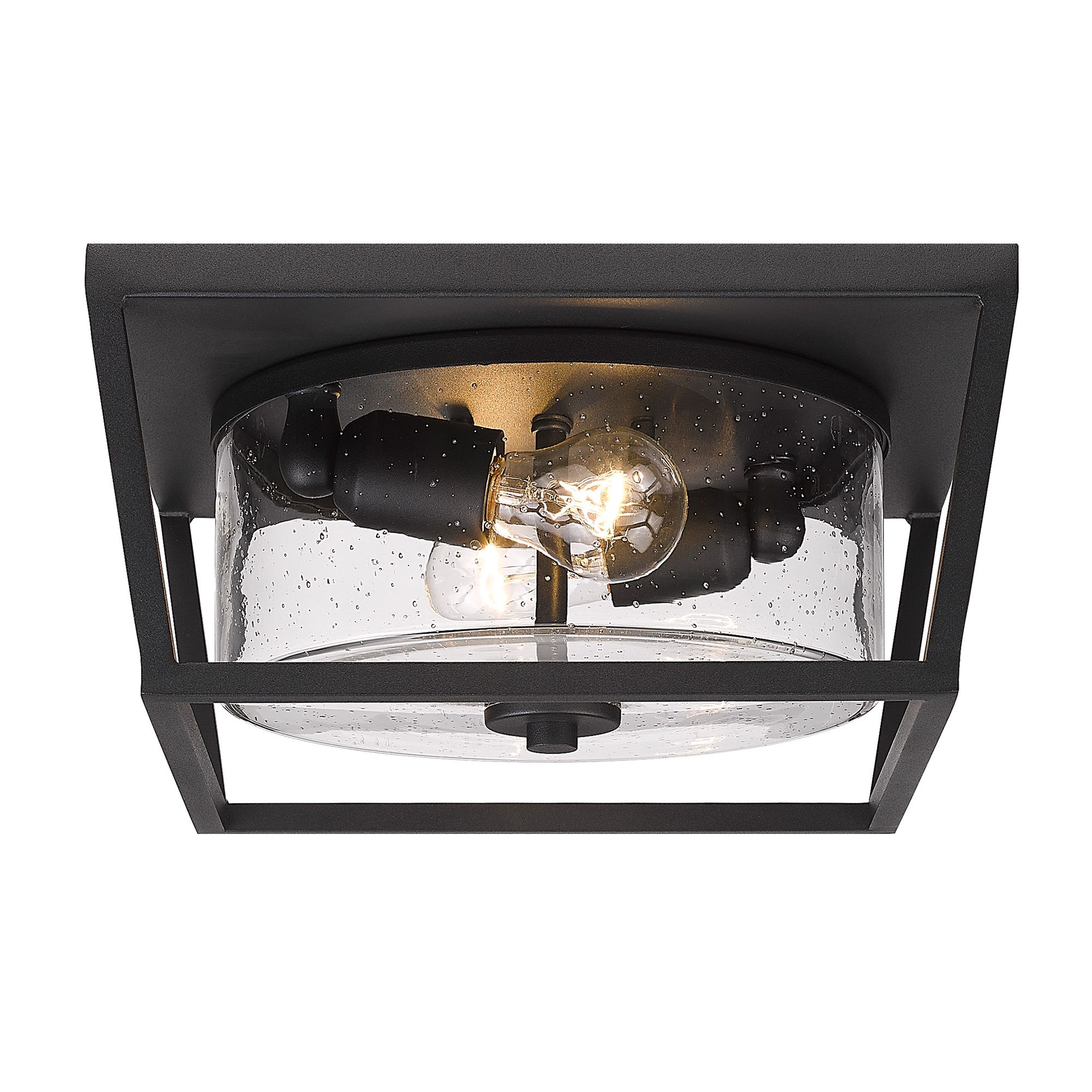 Image 5 Mercer 13 1/4"W Natural Black 2-Light Outdoor Ceiling Light more views