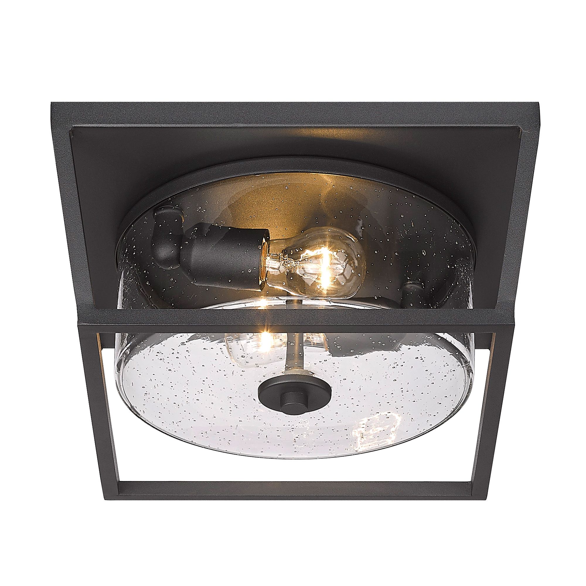 Image 6 Mercer 13 1/4"W Natural Black 2-Light Outdoor Ceiling Light more views