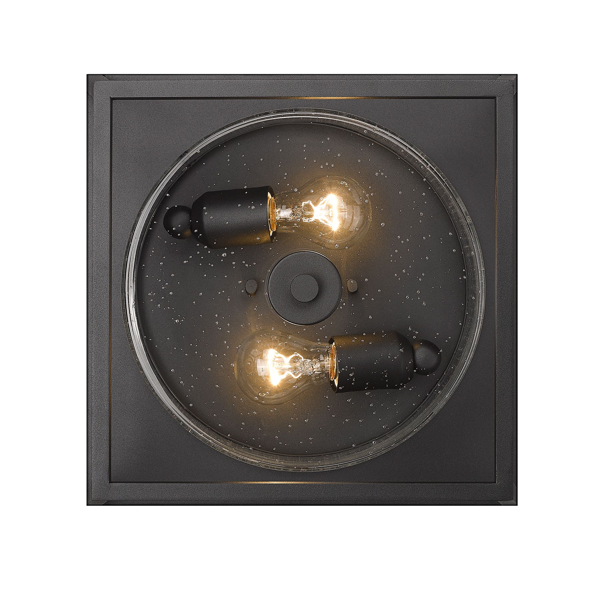 Image 7 Mercer 13 1/4"W Natural Black 2-Light Outdoor Ceiling Light more views