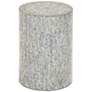 Mercer 14"W Blue White Shell Mosaic Round Accent End Table