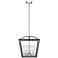 Mercer 15" Wide Black 3-Light Pendant