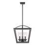 2_Mercer 15" Wide Matte Black Cage 3-Light Pendant more views