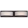 Mercer; (2) LED Wall Sconce; Frosted Glass; Georgetown Bronze Finish