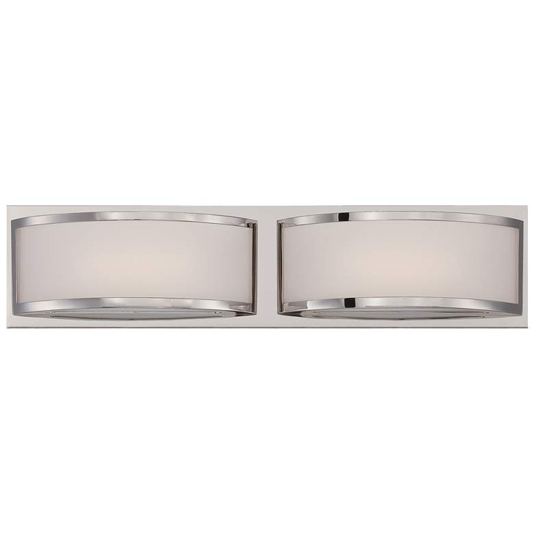 Image 1 Mercer; (2) LED Wall Sconce; Frosted Glass; Polished Nickel Finish