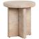 Mercer 22" Wide Light Brown Wood Round End Table