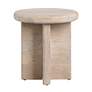 2_Mercer 22" Wide Light Brown Wood Round End Table more views