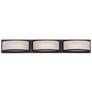 Mercer; (3) LED Wall Sconce; Frosted Glass; Georgetown Bronze Finish