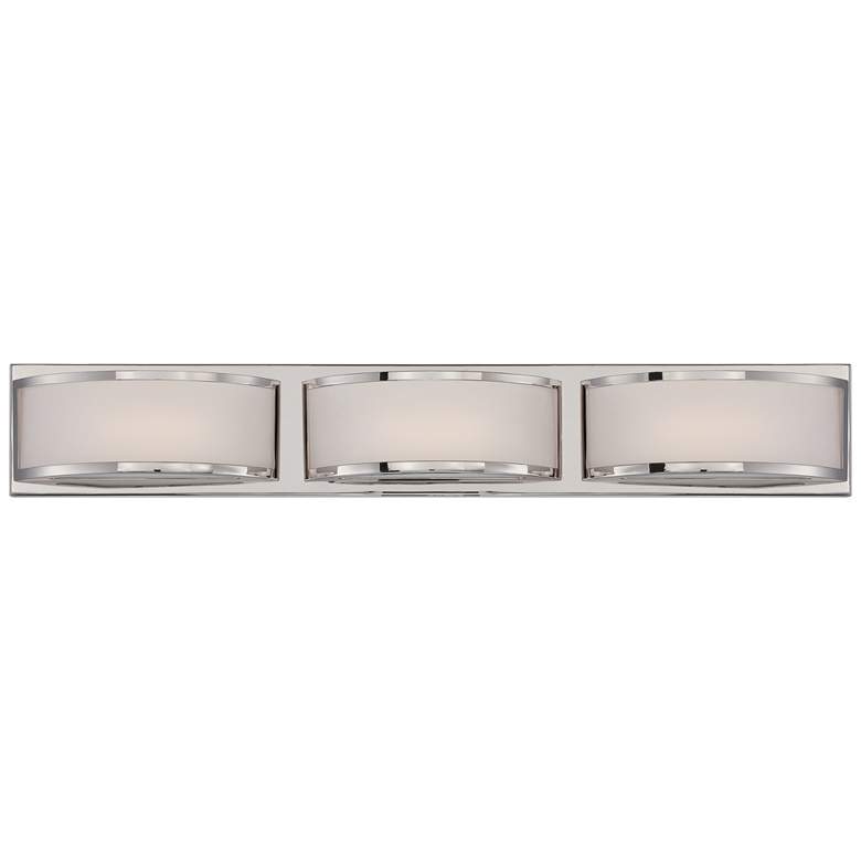 Image 1 Mercer; (3) LED Wall Sconce; Frosted Glass; Polished Nickel Finish