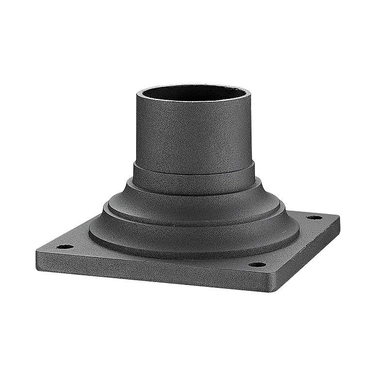 Image 1 Mercer 4" High Black Outdoor Pier Mount Adapter