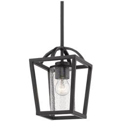 Mercer 7" Wide Matte Black Cage Mini Pendant