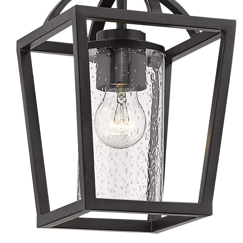 Image 2 Mercer 7" Wide Matte Black Cage Mini Pendant more views