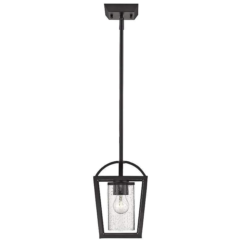 Image 3 Mercer 7" Wide Matte Black Cage Mini Pendant more views