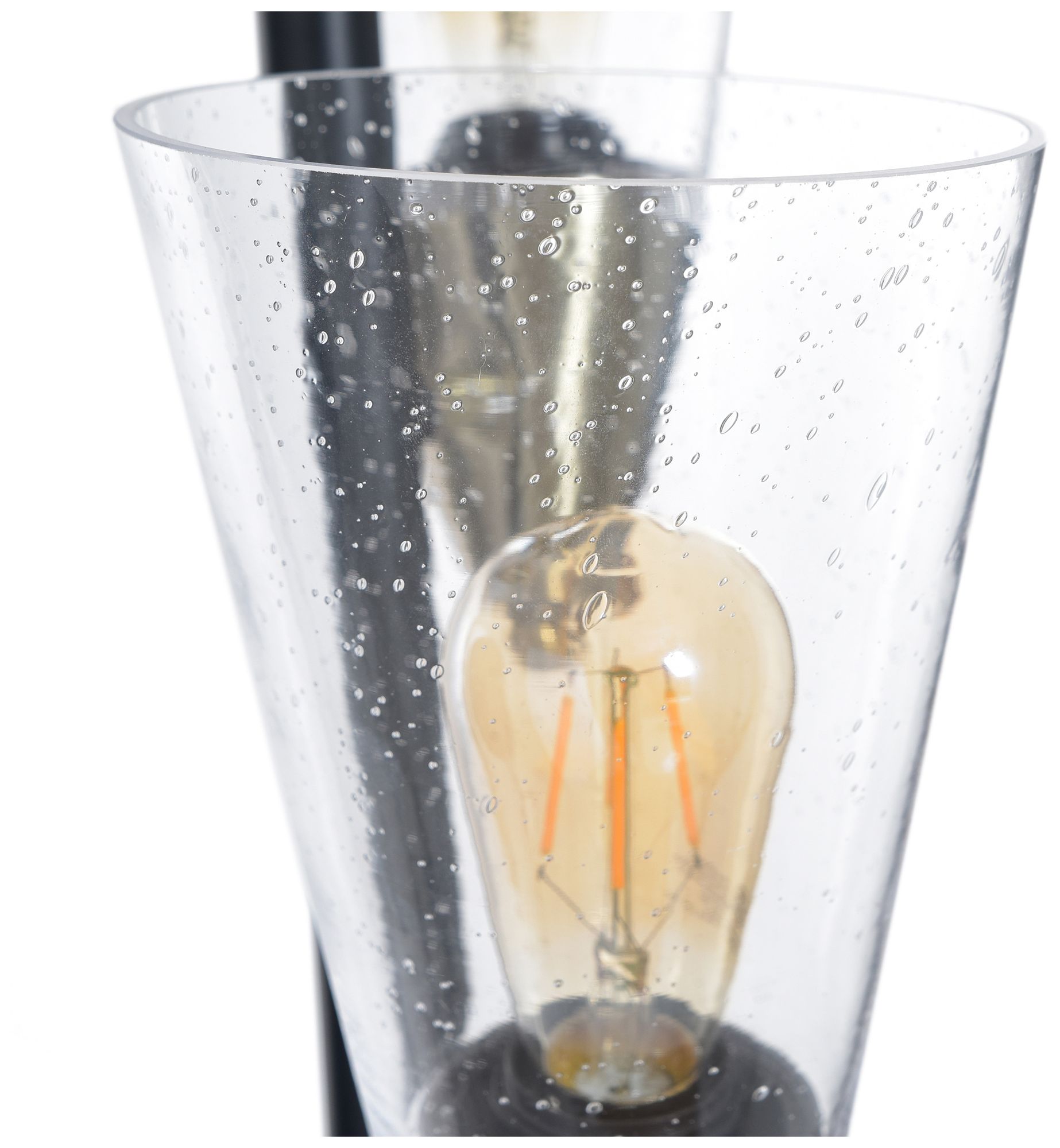 Image 6 Mercer 70" High Pesch Gold & Black Floor Lamp with Clear Seeded Shade more views