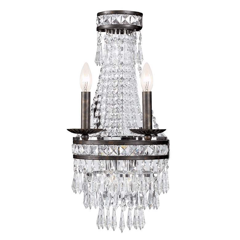 Image 1 Mercer Collection Crystal 22 inch High 2-Light Wall Sconce