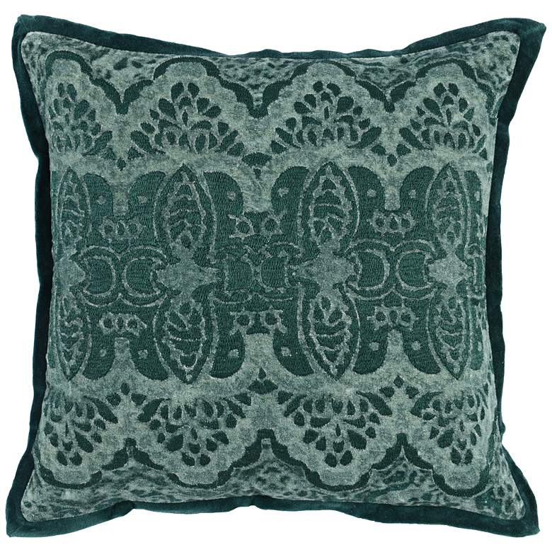 Image 1 Mercer Emerald Green 18 inch Square Throw Pillow
