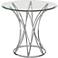 Mercer Silver and Clear Glass Round End Table