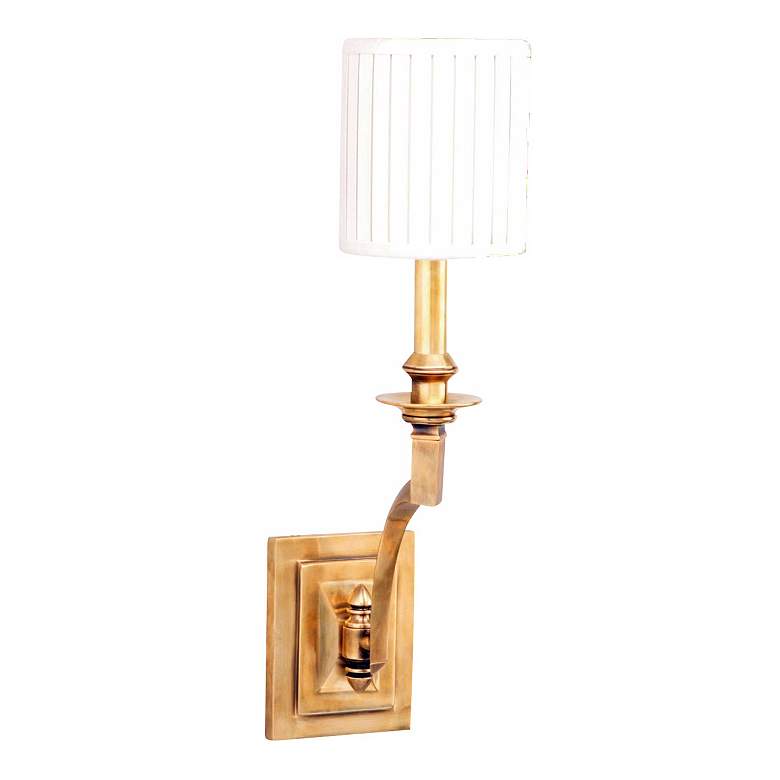Image 1 Mercer Single Light 19" High Aged Brass Wall Sconce