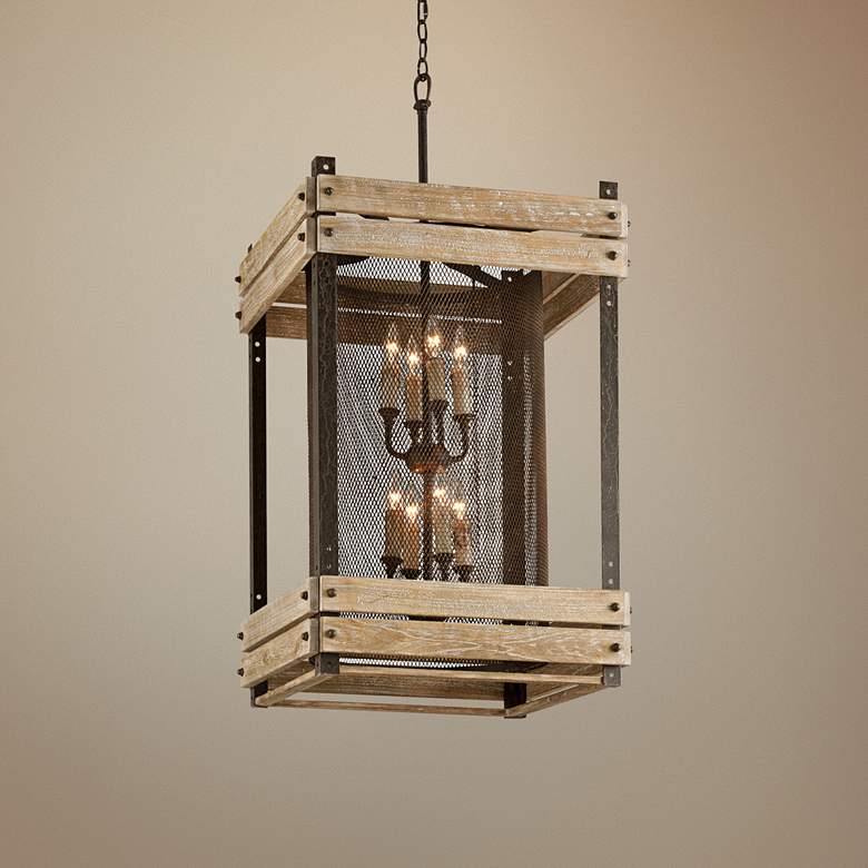 Image 1 Merchant Street 22" Wide Rusty Iron Pendant Light