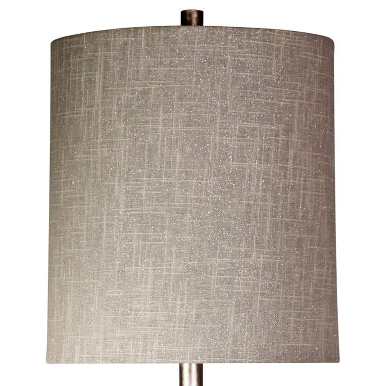 Image 3 Mercury and Laslo Table Lamp w/ Taupe Hardback Fabric Shade more views