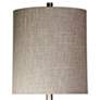 Mercury and Laslo Table Lamp w/ Taupe Hardback Fabric Shade