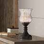 Mercury Glass and Black Bronze Traditional Uplight Accent Lamp