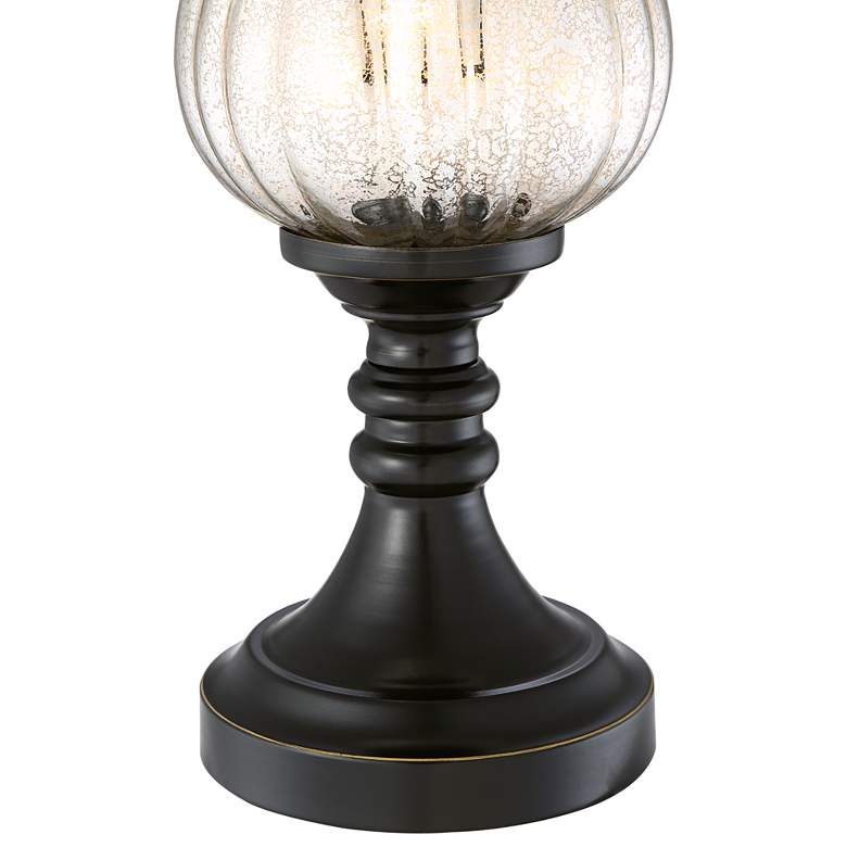 Image 4 Mercury Glass and Black Bronze Traditional Uplight Accent Lamp more views
