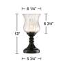 Mercury Glass and Black Bronze Traditional Uplight Accent Lamp