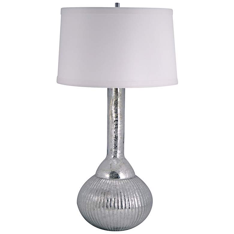Image 1 Mercury Glass Fluted Base Table Lamp