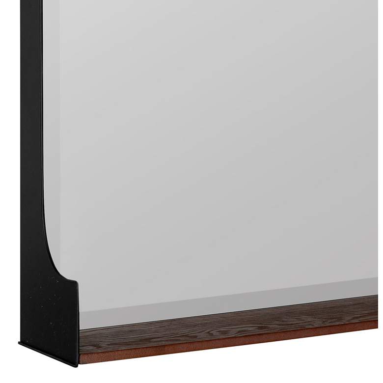 Image 3 Meredith Black Mahogany 24 1/2" x 36 1/2" Shelf Wall Mirror more views