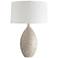 Meredith White Stained Crackle with Terra Cotta Table Lamp