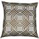 Merging Lanes Gold and Taupe 24" Square Throw Pillow
