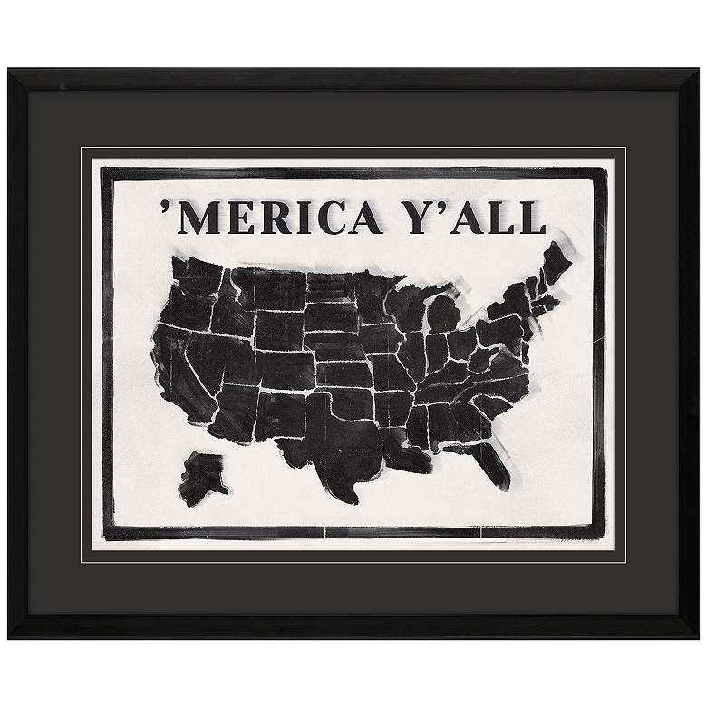 Image 1 Merica Yall 32"W x 26"H Framed Art