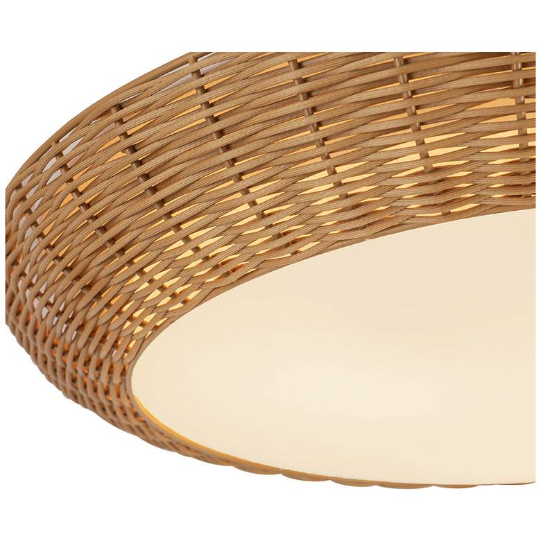 Image 4 Merida 20 3/4" Wide Natural Rattan 3-Light Ceiling Light more views