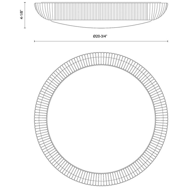 Image 5 Merida 20 3/4" Wide Natural Rattan 3-Light Ceiling Light more views