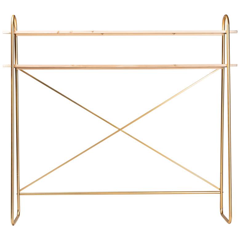 Image 6 Merida Gold 2-Tier Over Bed Queen Storage Display Shelf more views