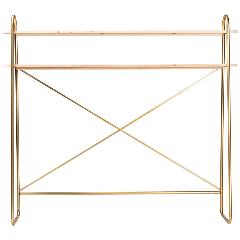 Image 6 Merida Gold 2-Tier Over Bed Queen Storage Display Shelf more views