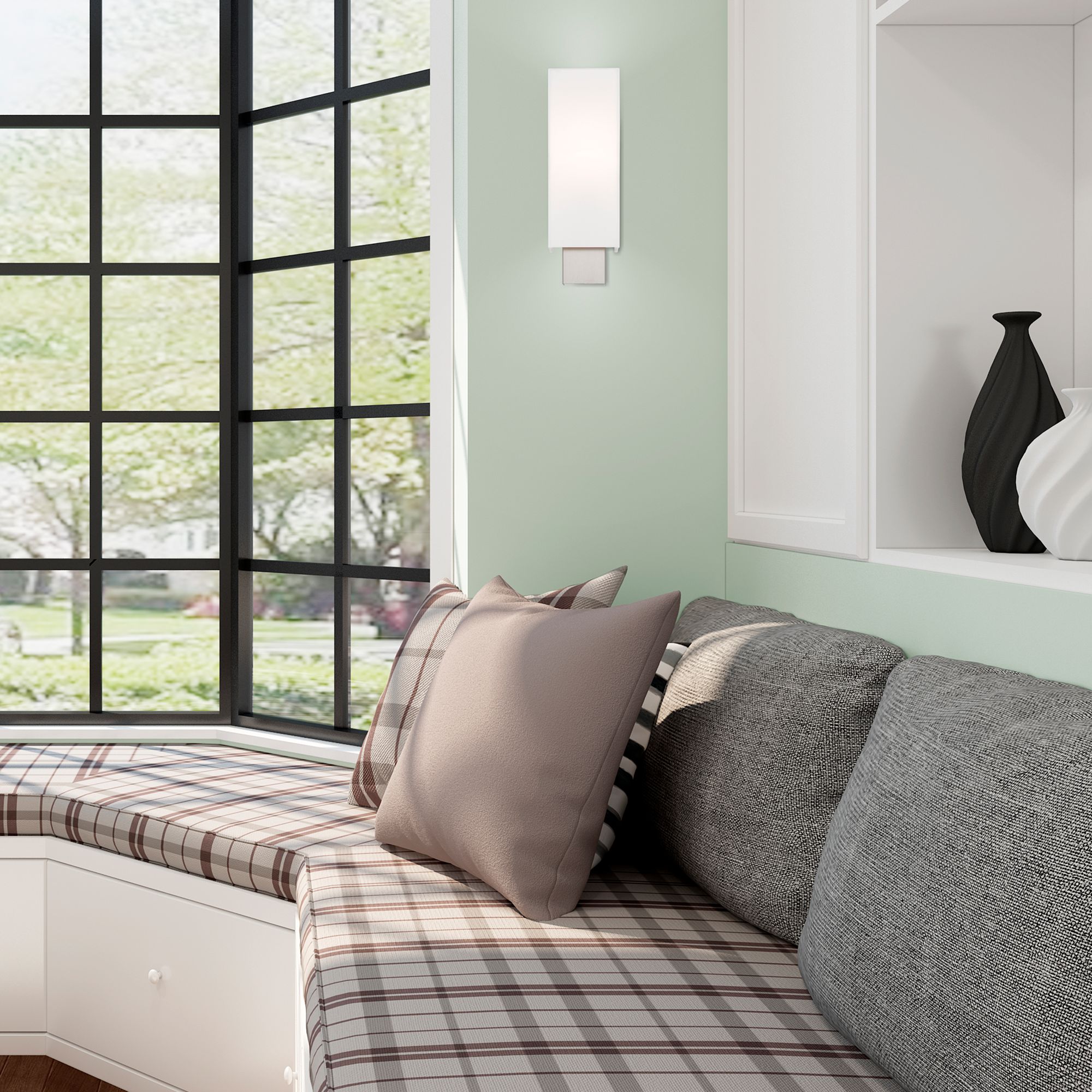 Meridian 1 Light Brushed Nickel ADA Wall Sconce