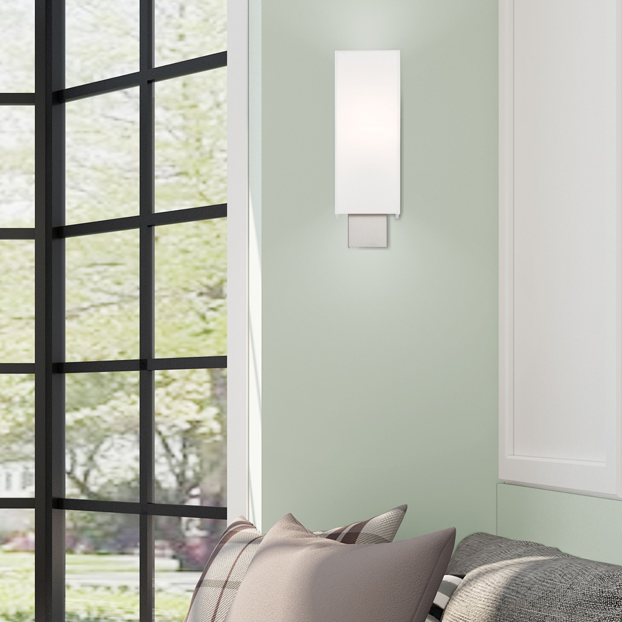 Meridian 1 Light Brushed Nickel ADA Wall Sconce