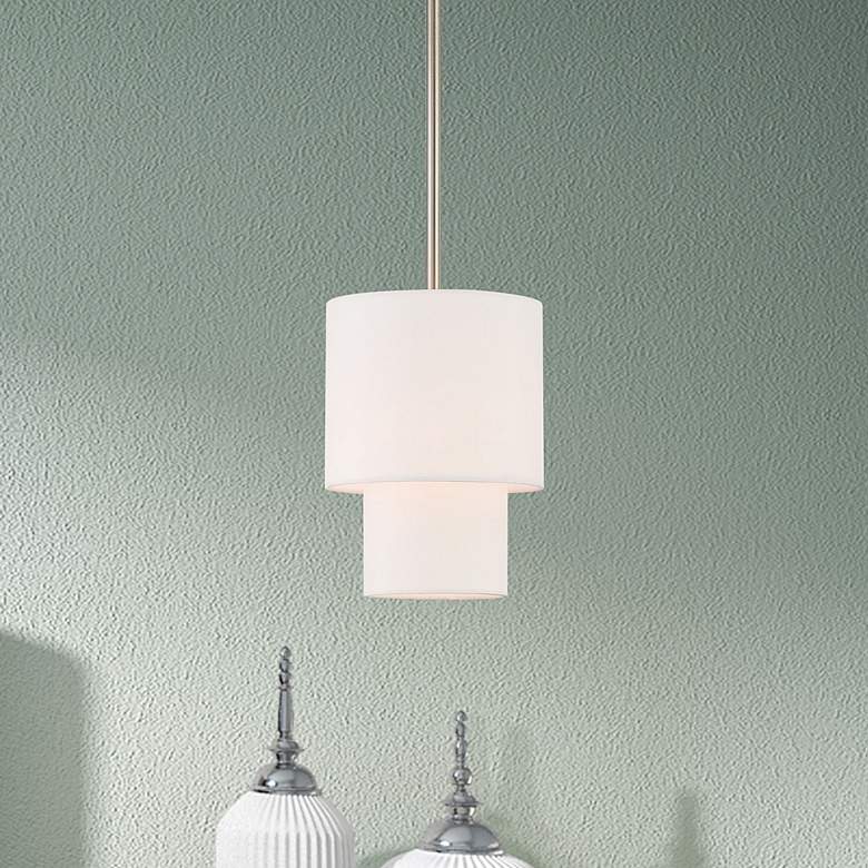 Image 1 Meridian 1 Light Brushed Nickel Mini Pendant