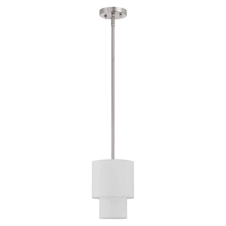 Image 4 Meridian 1 Light Brushed Nickel Mini Pendant more views