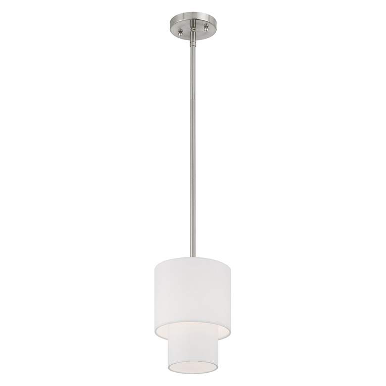 Image 6 Meridian 1 Light Brushed Nickel Mini Pendant more views