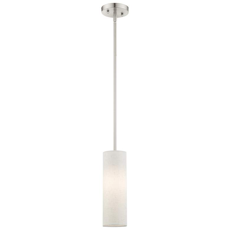 Image 2 Meridian 1 Light Brushed Nickel Mini Pendant