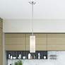 1_Meridian 1 Light Brushed Nickel Mini Pendant