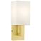 Meridian 1 Light Satin Brass ADA Sconce