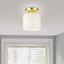 Thumbnail1 of Meridian 1 Light Satin Brass Semi Flush