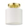 Thumbnail3 of Meridian 1 Light Satin Brass Semi Flush more views