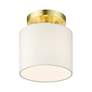 Thumbnail4 of Meridian 1 Light Satin Brass Semi Flush more views