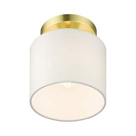 Image5 of Meridian 1 Light Satin Brass Semi Flush more views