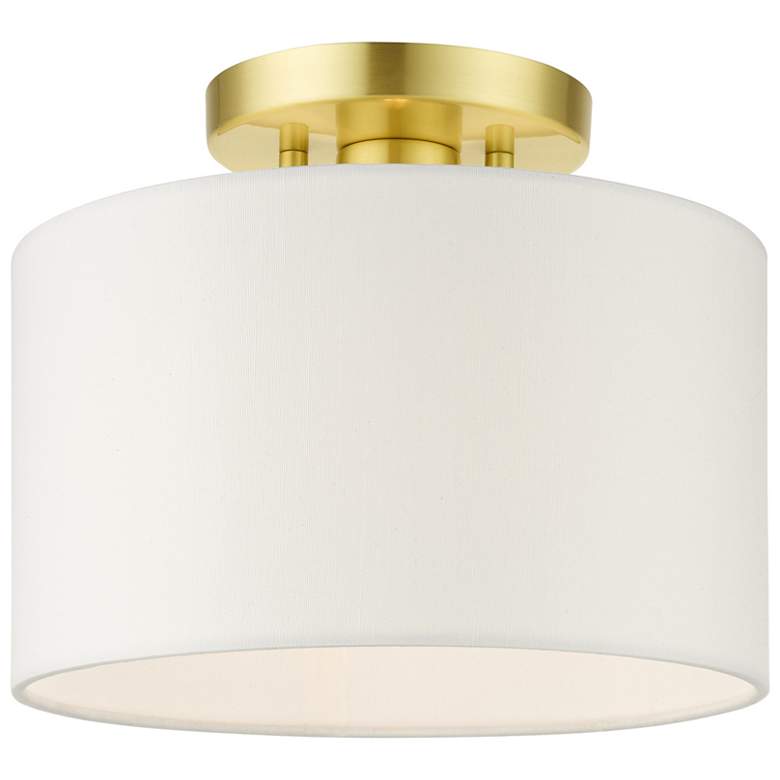 Image 1 Meridian 1 Light Satin Brass Semi Flush