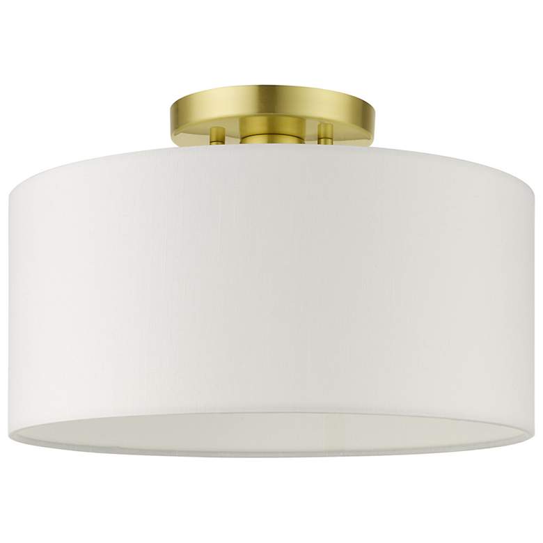 Image 3 Meridian 1 Light Satin Brass Semi Flush more views